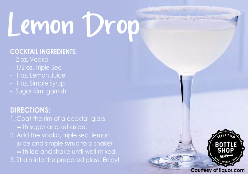 lemon drop cocktail recipe alcohol specials cocktals vodka triple sec